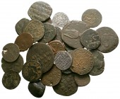 Lot of ca. 30 medieval bronze coins / SOLD AS SEEN, NO RETURN!