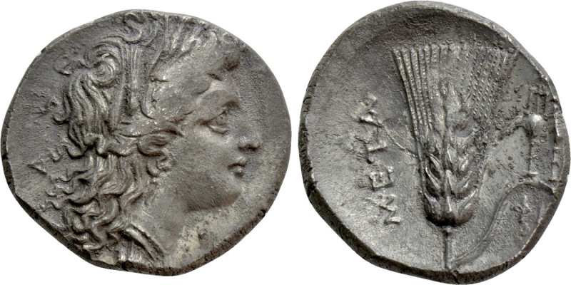 LUCANIA. Metapontion. Nomos (Circa 290-280 BC). 

Obv: Head of Demeter right, ...