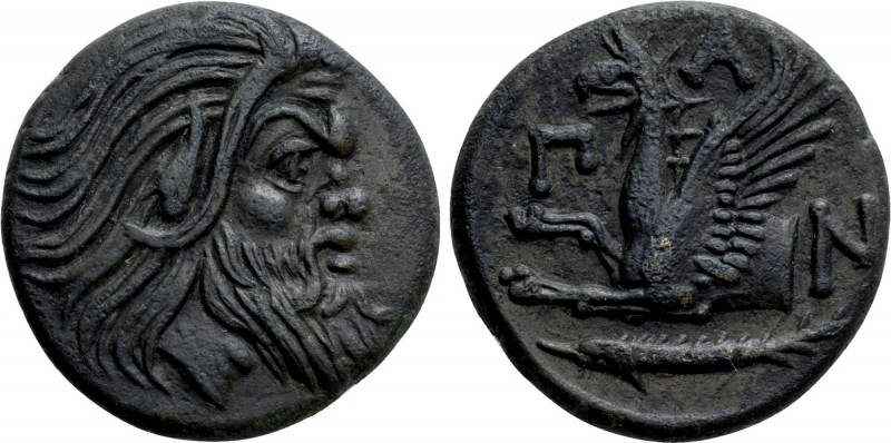 CIMMERIAN BOSPOROS. Pantikapaion. Ae (Circa 310-304/3 BC). 

Obv: Bearded head...