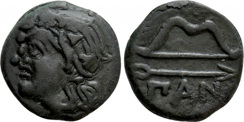 CIMMERIAN BOSPOROS. Pantikapaion. Ae (Circa 304-250 BC). 

Obv: Wreathed head ...