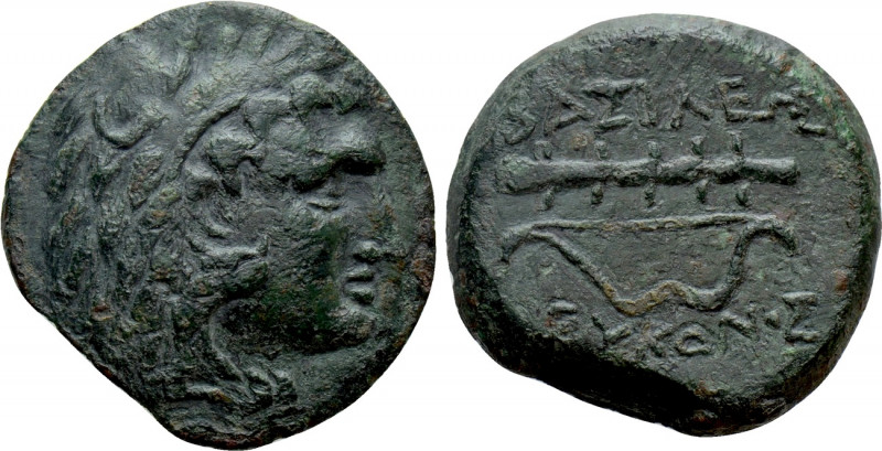 KINGS OF BOSPOROS. Leukon II (Circa 240-220 BC). Ae . 

Obv: Head of Herakles ...