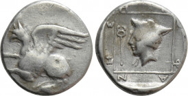 THRACE. Abdera. Tetrobol (Circa 411-385 BC). Herophanes, magistrate