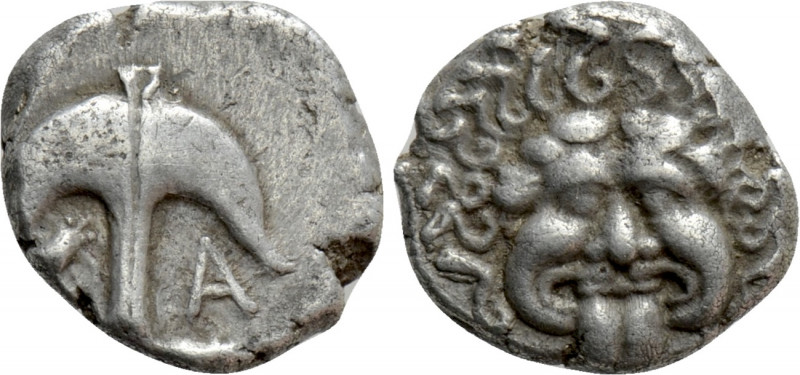 THRACE. Apollonia Pontika. Drachm (Late 5th-4th centuries BC). 

Obv: Upright ...