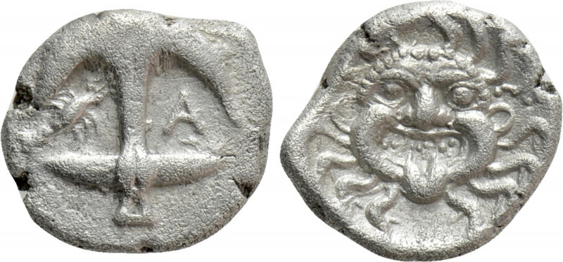 THRACE. Apollonia Pontika. Drachm (Late 5th-4th centuries BC). 

Obv: Upright ...