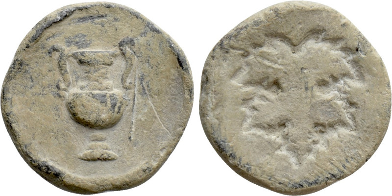ASIA MINOR. Uncertain. PB Tessera (Circa 2nd-3rd centuries). 

Obv: Krater.
R...
