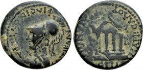 LYDIA. Sardeis. Pseudo-autonomous. Time of Vespasian (69-79). Ae. Markellos, proconsul for the second time, and Ti. Kl. Phileinos, strategos