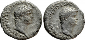 CAPPADOCIA. Caesarea. Nero with Divus Claudius (54-68). Drachm