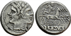 ANONYMOUS. Didrachm or Quadrigatus (Circa 225-214 BC). Rome