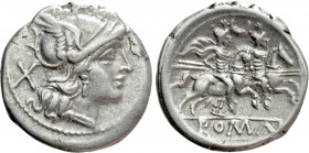 ANONYMOUS. Denarius (207 BC). Rome