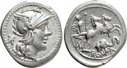 L. CAECILIUS METELLUS DIADEMATUS. Denarius (128 BC). Rome