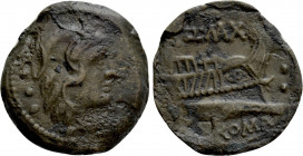 Q. FABIUS MAXIMUS. Quadrans (127 BC). Rome