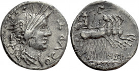Q. CURTIUS & M. SILANUS. Denarius (116-115 BC). Rome