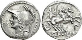 P. SERVILIUS M. F. RULLUS. Denarius (100 BC). Rome