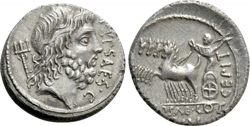 P. PLAUTIUS HYPSAEUS. Denarius (57 BC). Rome. 

Obv: P YPSAE S C. 
Head of Ne...