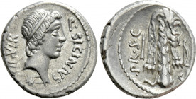 Q. SICINIUS & C. COPONIUS (49 BC). Denarius. Military mint in the East, moving with Pompey; C. Coponius, praetor