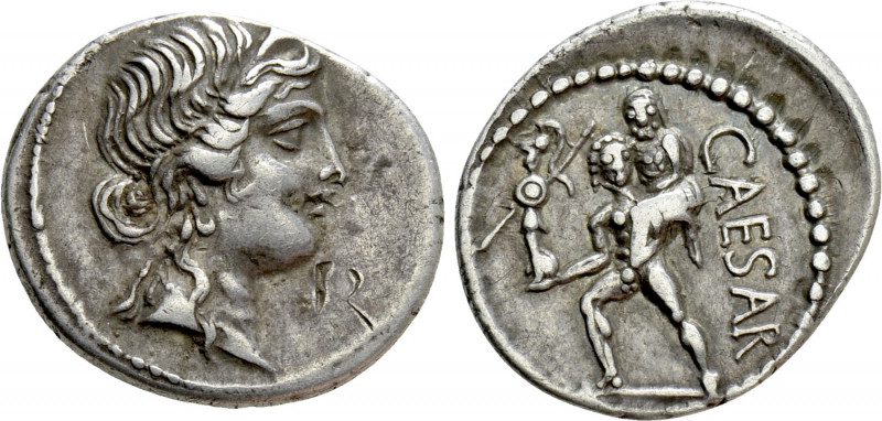 JULIUS CAESAR. Denarius (48-47 BC). Military mint traveling with Caesar in North...