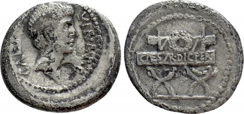 OCTAVIAN. Denarius (42 BC). Military mint traveling with Octavian in Italy. 

...