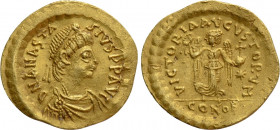 ANASTASIUS I (491-518). GOLD Tremissis. Constantinople