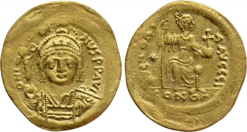 JUSTIN II (565-578). GOLD Solidus. Constantinople. 

Obv: D N IVSTINVS P P AVG...