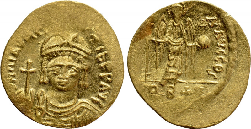 MAURICE TIBERIUS (582-602). GOLD Solidus of 22 Siliquae. Constantinople. 

Obv...
