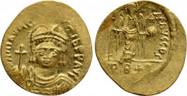 MAURICE TIBERIUS (582-602). GOLD Solidus of 22 Siliquae. Constantinople