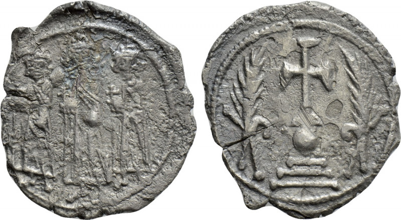 HERACLIUS with HERACLIUS CONSTANTINE and Heraclonas (610-641). Miliaresion Const...