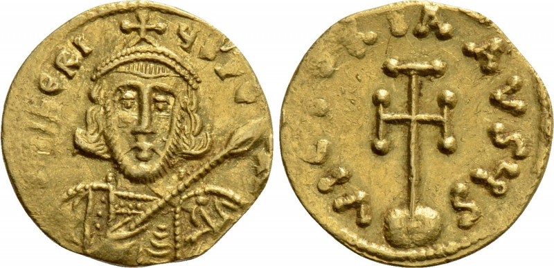 TIBERIUS III APSIMAR (698-705). GOLD Semissis. Constantinople. 

Obv: D TIbERI...