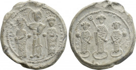ROMANUS IV DIOGENES with EUDOCIA, MICHAEL VII, CONSTANTIUS and ANDRONICUS (1068-1071). Lead Seal