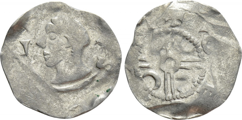 BELGIUM. Namur. Albert III (1064-1102). Denar. 

Obv: Head left.
Rev: Double-...