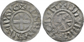 CAROLINGIANS. Charles the Bald (823-877). Denier. Biturices (Bourges)