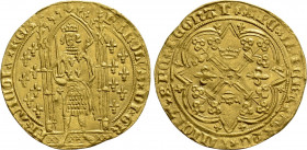 FRANCE. Charles V le Sage (1364-1380). GOLD Franc à pied (1365)