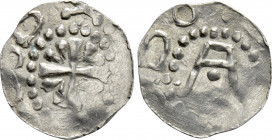 GERMANY. Trier. Poppo von Babenberg with Heinrich III (1016-1047). Denar