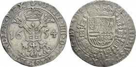 BELGIUM. Spanish Netherlands. Brabant. Philip IV of Spain (1621-1665). Patagon (1654). Brussels