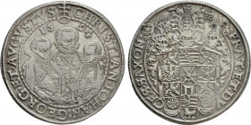 GERMANY. Saxony. Christian II with Johann Georg I and August (1591-1611). Reichstaler (1594-HB). Dresden