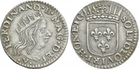 ITALY. Livorno. Ferdinando II de Medici (1621-1670). Luigino (1662)