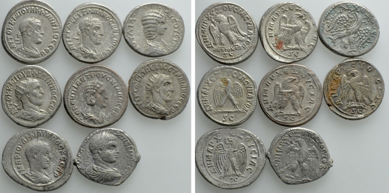 8 Roman Provincial Tetradrachms. 

Obv: .
Rev: .

. 

Condition: See pict...