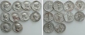 10 Antoniniani of Gordianus III