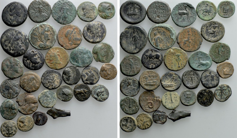 30 Greek Coins. 

Obv: .
Rev: .

. 

Condition: See picture.

Weight: g...