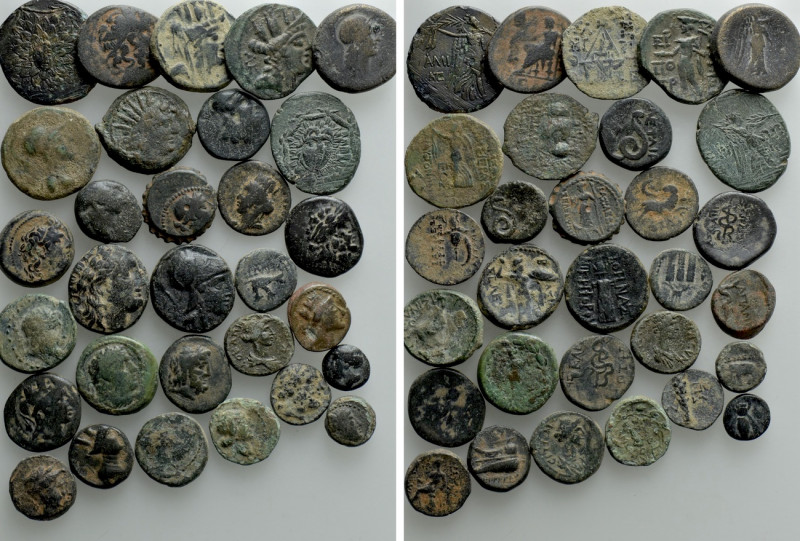 30 Greek Coins. 

Obv: .
Rev: .

. 

Condition: See picture.

Weight: g...