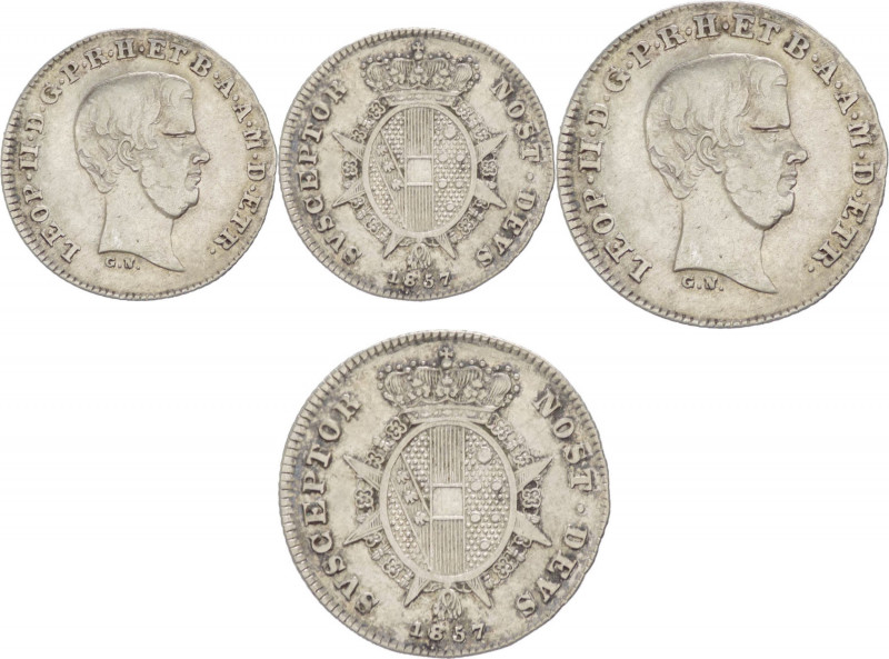 Granducato di Toscana - Leopoldo II (1824-1859) - 1/2 paolo 1857 - Gig.59 - Ag
...