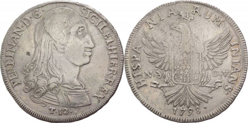 Regno di Sicilia - Ferdinando III (1759-1816) 12 Tarì 1798 del VI°Tipo - Zecca d...