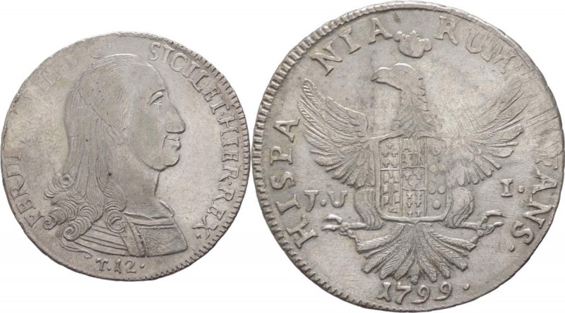 Regno di Sicilia - Ferdinando III (1759-1816) - 12 Tarì 1799 del VI°Tipo - Zecca...