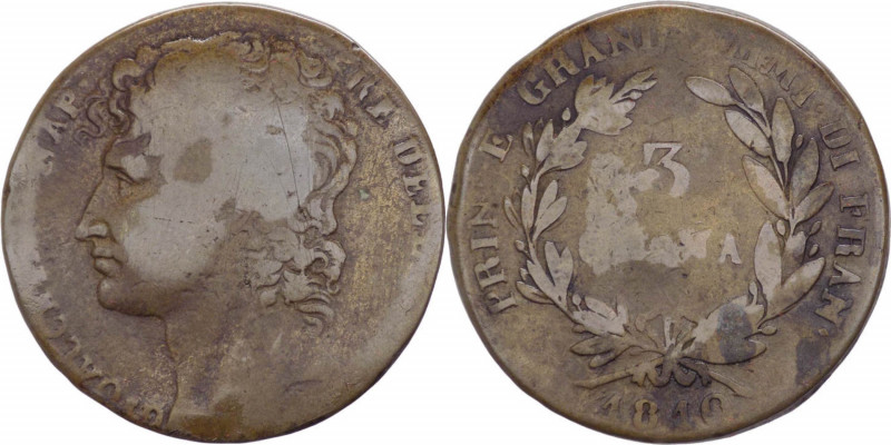 Regno delle Due Sicilie - Gioacchino Murat (1808-1815) - 3 grana 1810 - P.R. 6; ...