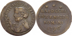 Stato Pontificio - Pio VI, Braschi (1775-1799) - 2,5 baiocchi (Sampietrino) 1796 - Muntoni 99 - Ae
qSPL



SPEDIZIONE SOLO IN ITALIA - SHIPPING O...