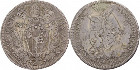 Stato Pontificio - Bologna - Pio VI, Braschi (1774-1799) - 50 bolognini (1/2 scudo) 1778 A IV - Munt. 207; Ch. 1046; B. 3046 - rarissima variante con ...