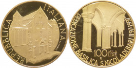 Repubblica Italiana (dal 1946) - Monetazione in lire (1946-2001) - 100.000 lire 1997 "Anniversario della Dedicazione della Basilica di San Nicola di B...