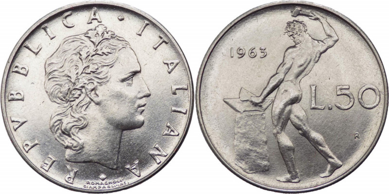 Repubblica Italiana (dal 1946) - Monetazione in lire (1946-2001) - 50 lire "Vulc...