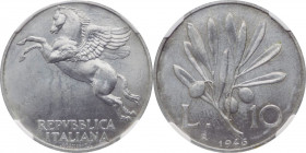 Repubblica Italiana (dal 1946) - Monetazione in lire (1946-2001) - 10 lire 1946 - P.2301 - chiusa NGC MS62
FDC



SPEDIZIONE SOLO IN ITALIA - SHI...