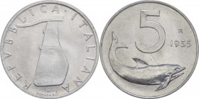 Repubblica Italiana (dal 1946) - Monetazione in lire (1946-2001) - 5 Lire "Delfino" 1955 - Gig.286
FDC



SPEDIZIONE IN TUTTO IL MONDO - WORLDWID...