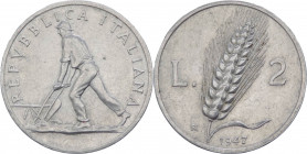 Repubblica Italiana (dal 1946) - Monetazione in lire (1946-2001) - 2 lire "Spiga" 1947 - Gig.270 - It - ESTREMAMENTE RARO (RRR)
SPL



SPEDIZIONE...